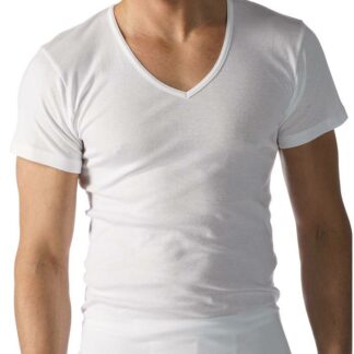 Mey Serie Casual Cotton V-Neck Shirt Weiss