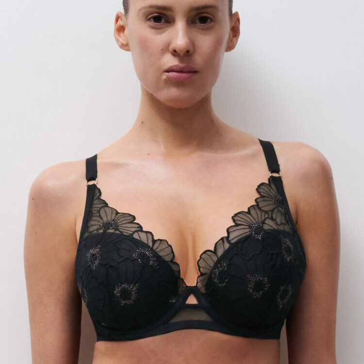 Chantelle Lush Plunge T-Shirt-BH Schwarz