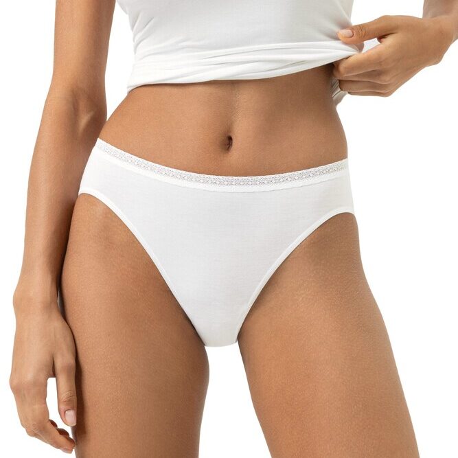 Mey Serie Modal Lace Slip Weiß