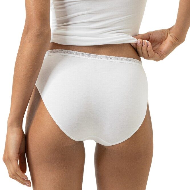 Mey Serie Modal Lace Slip Weiß
