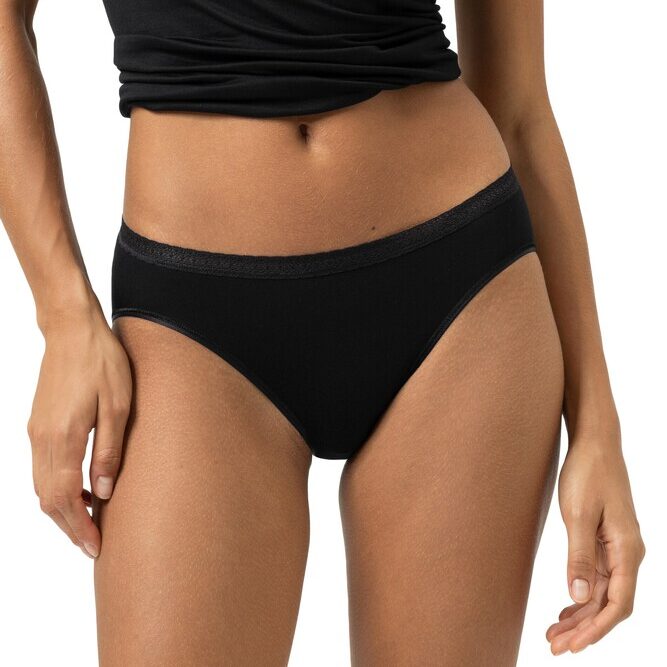 Mey Serie Modal Lace Slip Schwarz